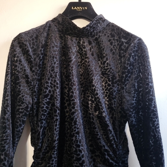 New LIKELY Leopard Burnout Velvet Wylie Black Bodycon Mini Cocktail Dress NWT 10 - Picture 14 of 17